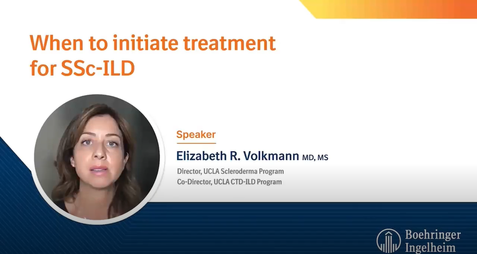 ILD in SSc & when to consider treatment by Dr. E. Volkmann